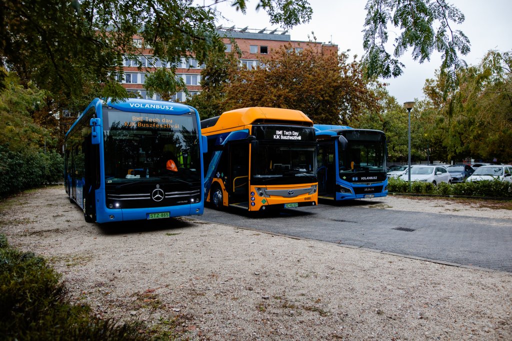 Elektromos-sűrített földgáz és hidrogén hajtású buszok a Műegyetemen